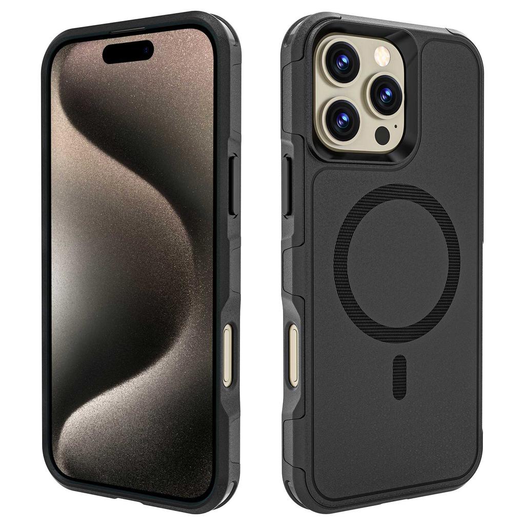 For iPhone 16 Pro Max Case Compatible with MagSafe PC + TPU Anti-drop Phone Cover