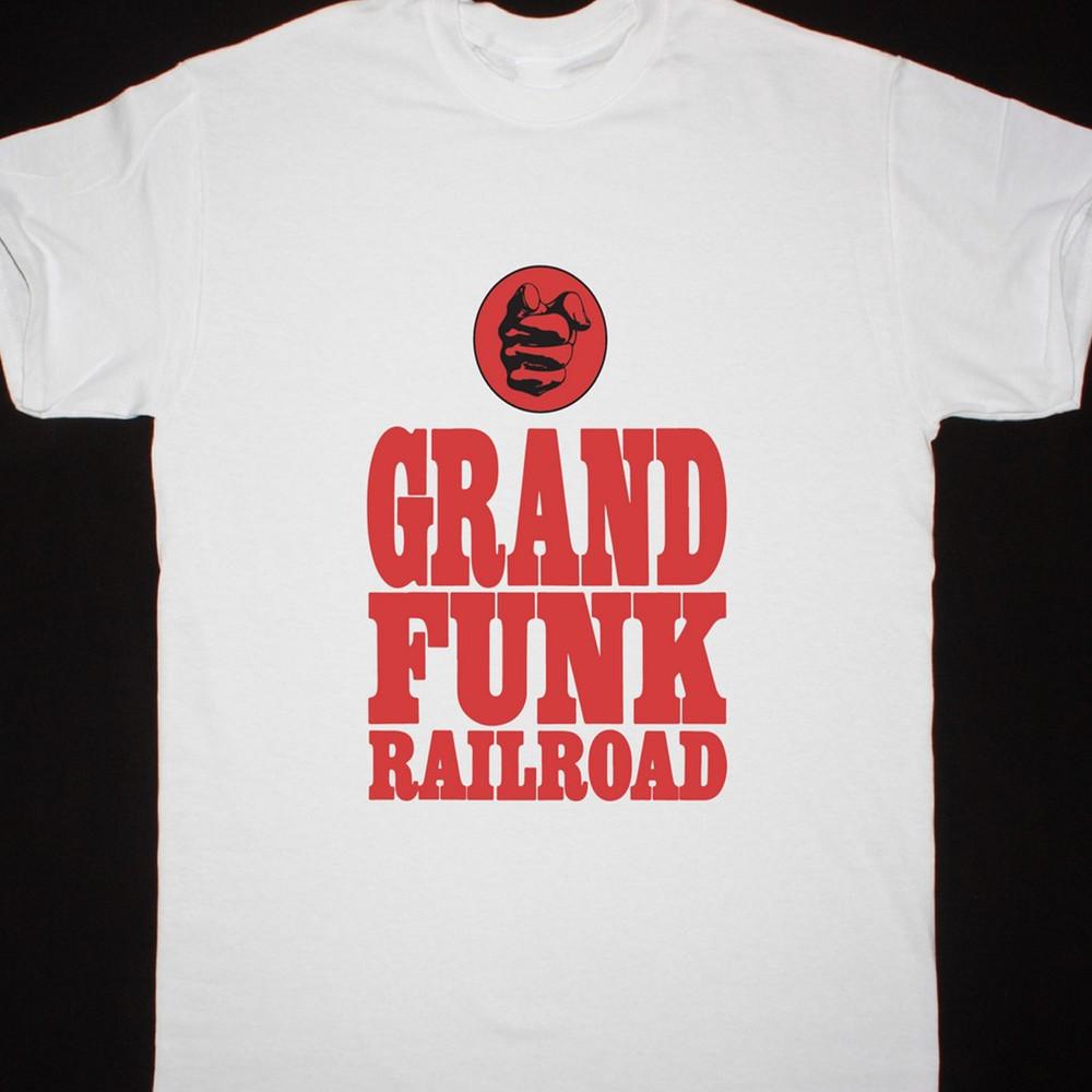 Grand Funk Railroad band logo Tshirt White Short Sleeve S to 5XL Unisex T-Shirt XXL