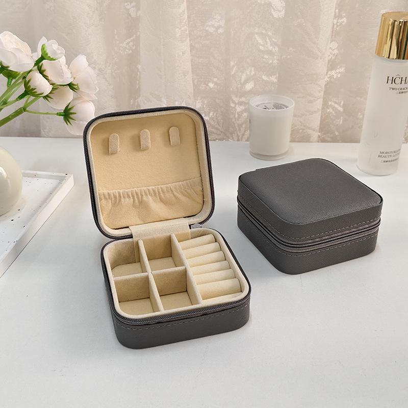 Simple ins jewelry storage box travel creative mini portable stud earrings necklace box ring jewelry packaging box