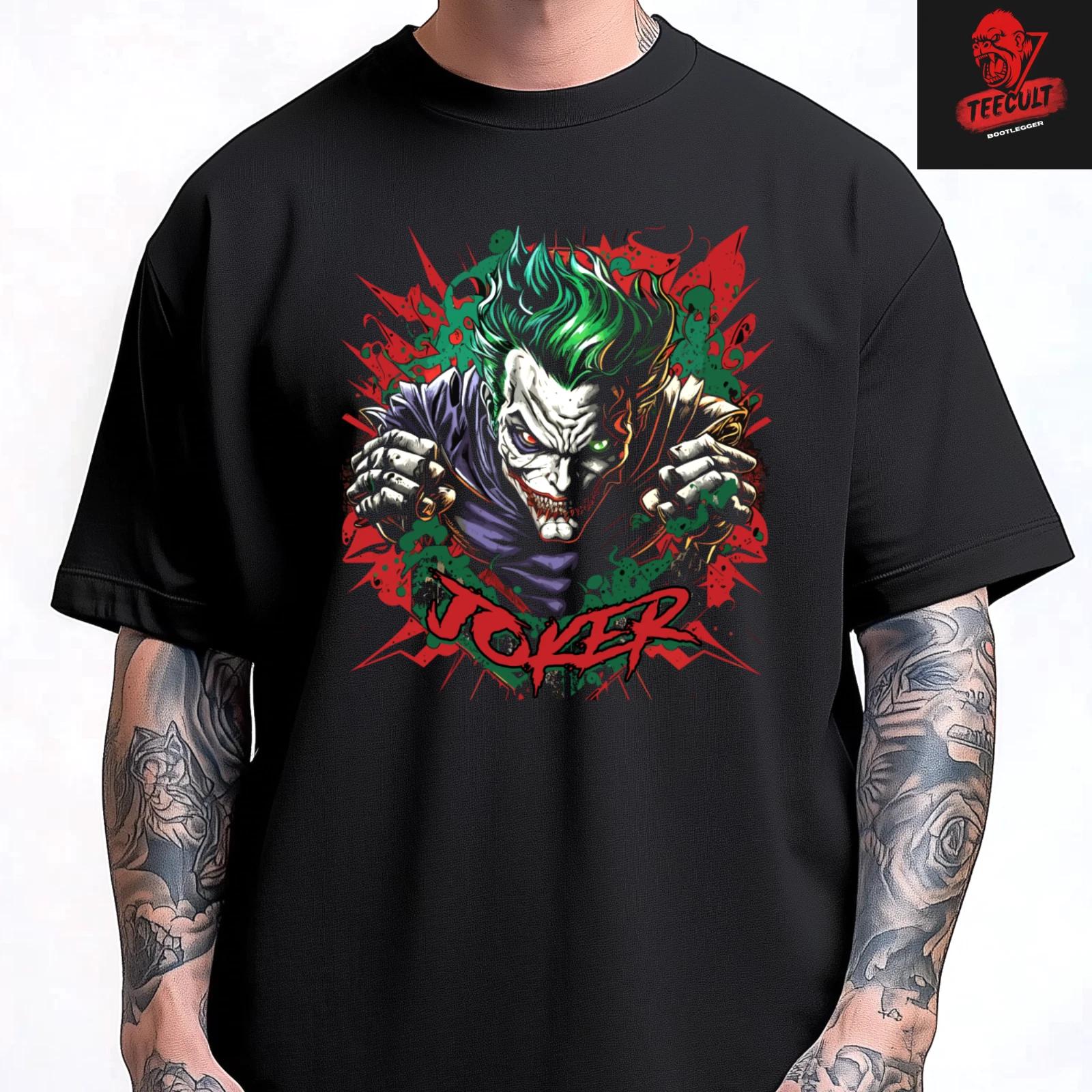 Men s and Women s T-shirts Joker Villain Horror Movie Character Halloween Tee Unisex L