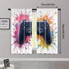 2pcs   Curtains Vibrant Gamer Room Durable 100% Polyester Fabric (without Rod) Versatile All Perfect for Living Room   Office