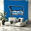 Hertha BSC Custom Name Wall Tapestry Aesthetic Wall Hanging Printed Fabric Blanket Decorative Tapestries for Bedroom Living Room Home Decor