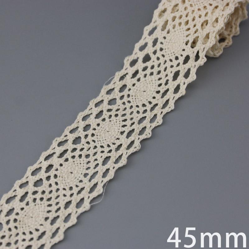 (10 pizzi misti) Nastro di Pizzo di Cotone Beige Fai da Te Fatto a Mano Festa di Matrimonio Artigianato Confezione Regalo Patchwork Pizzo all'Uncinetto