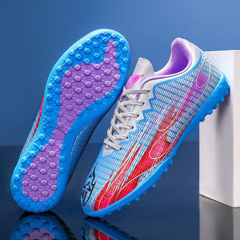 Mens Womens High-Cut Soccer Cleats Training Match On Grass Fields Rubber Sole Anti-Slip Football Shoes