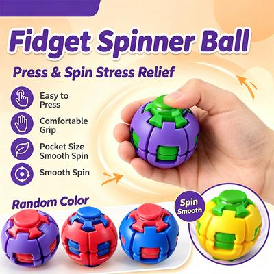 Neues Getriebe Fidget Squishies Ball Dual Press Drehen Finger Spinner Tasche Tragbar Stressabbau Büro Erwachsenen Angst Spielzeug