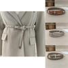 Slim Leather Waist Belt For Women With Alloy Buckle Designed For Jeans And Business Attire