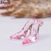 24pcs Mini Cinderella slippers plastic crystal heels princess wedding birthday party table candy gift decoration 5