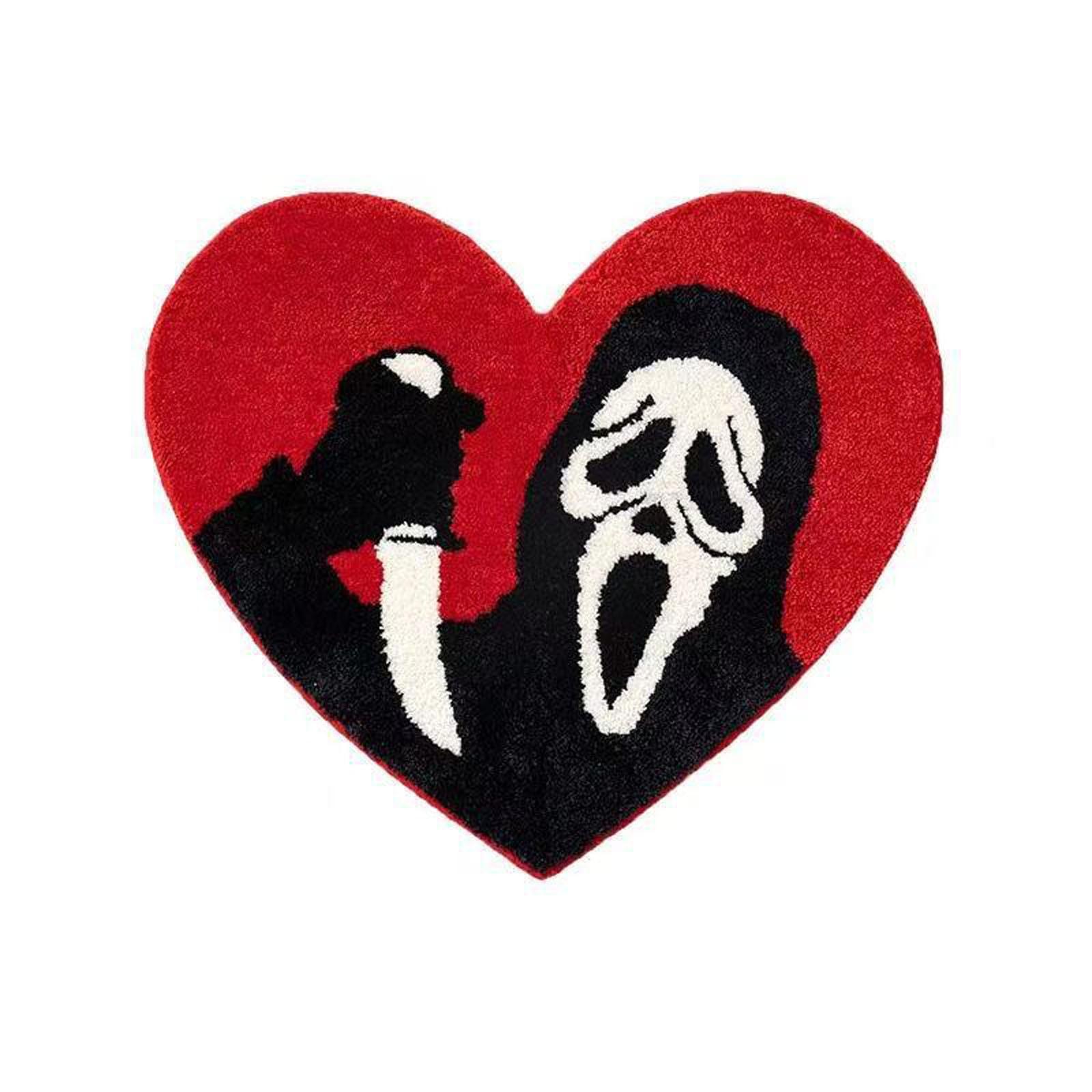 

Коврик для ванной черный красный противоскользящий, Рождественский домашний декор, 16 дюймов x 24 дюйма Смешной коврик для ванной моющийся абсорбирующий готический декор странный подарок One Size