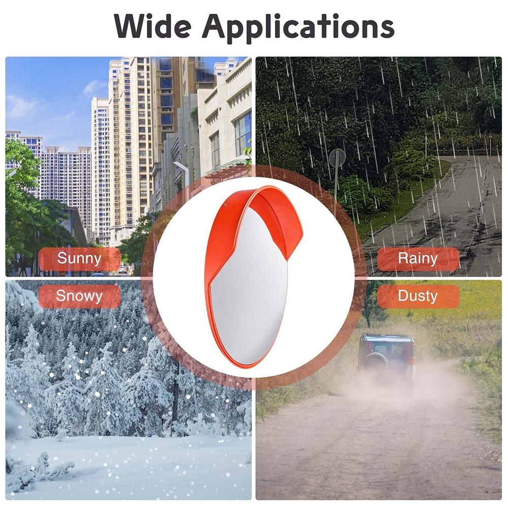 Traffic Convex PC Mirror Wide Angle Blind Spot Corner Road Parking Safety 22" 18"