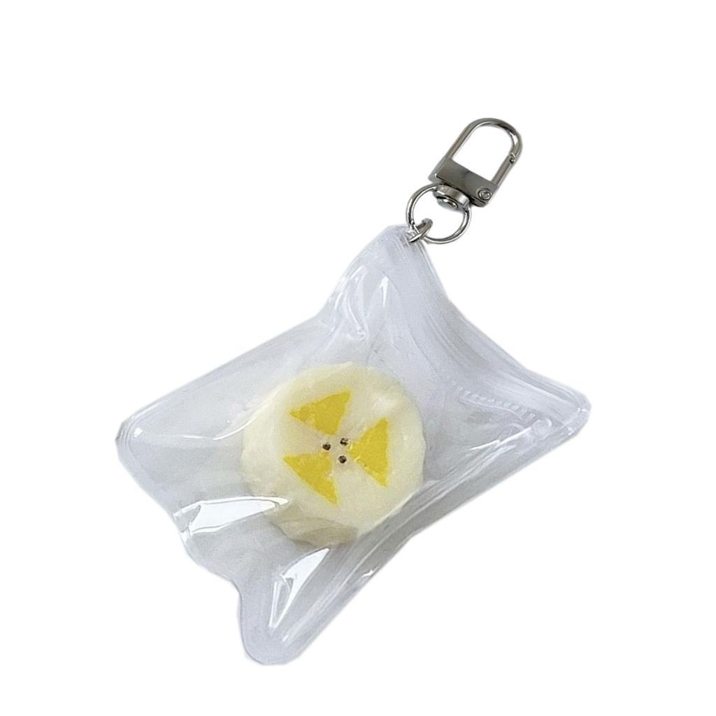 Stylish Banana Keychain Kawaii Fruit Design Durable Alloy Charm For Girls Women Fashion Accessories