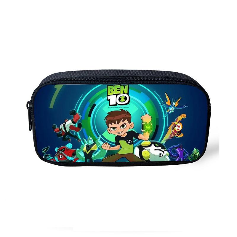 Ben 10 Print Cosmetic Bag Pencil Case Boys Girls Stationary Bags Canvas Pencil Box Teenagers School Supplies