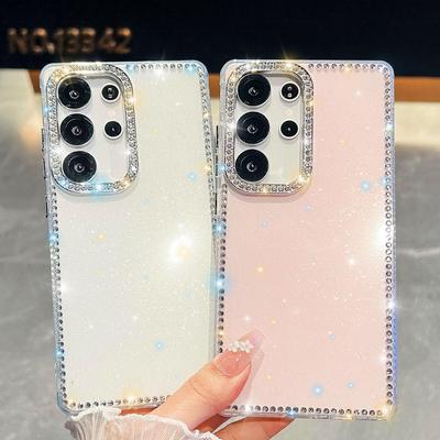Custodia A57 Flash Diamond IMD per Tre S26 Ultra, S24 FE Stelle Trasparenti, S25 Nuovo Morbido Telefoni Transfrontalieri