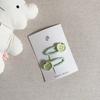 2 buc Design Creativ Kawaii Coreean Copii Fată Agrafă de Păr Drăguță Carouri Măr Ciucure Clip Lateral pentru Bebeluș Accesorii de Păr Rășină