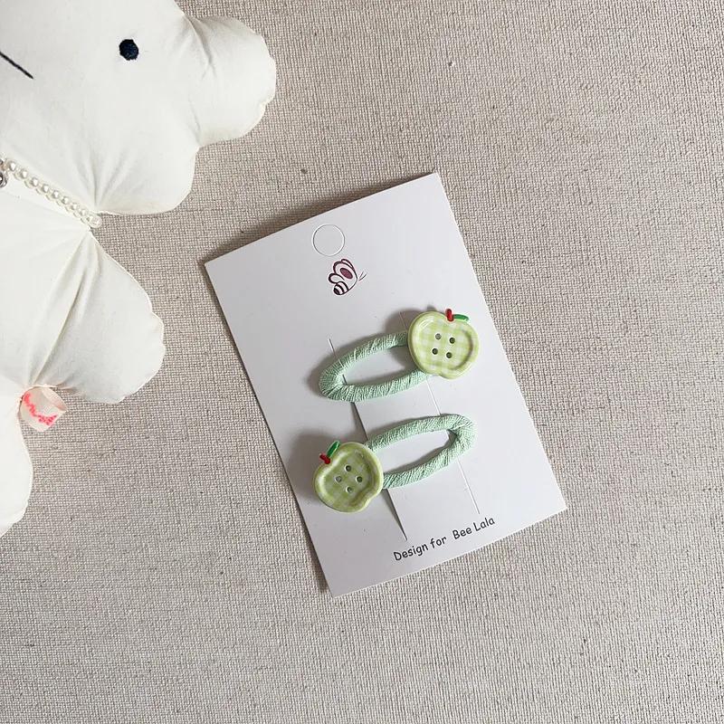 2 buc/set Agrafă de păr pentru bebeluș drăguță de desene animate pentru fetiță Brodată manual Kawaii Animal Clips laterale pentru breton pentru copil mic Accesorii de păr dulci