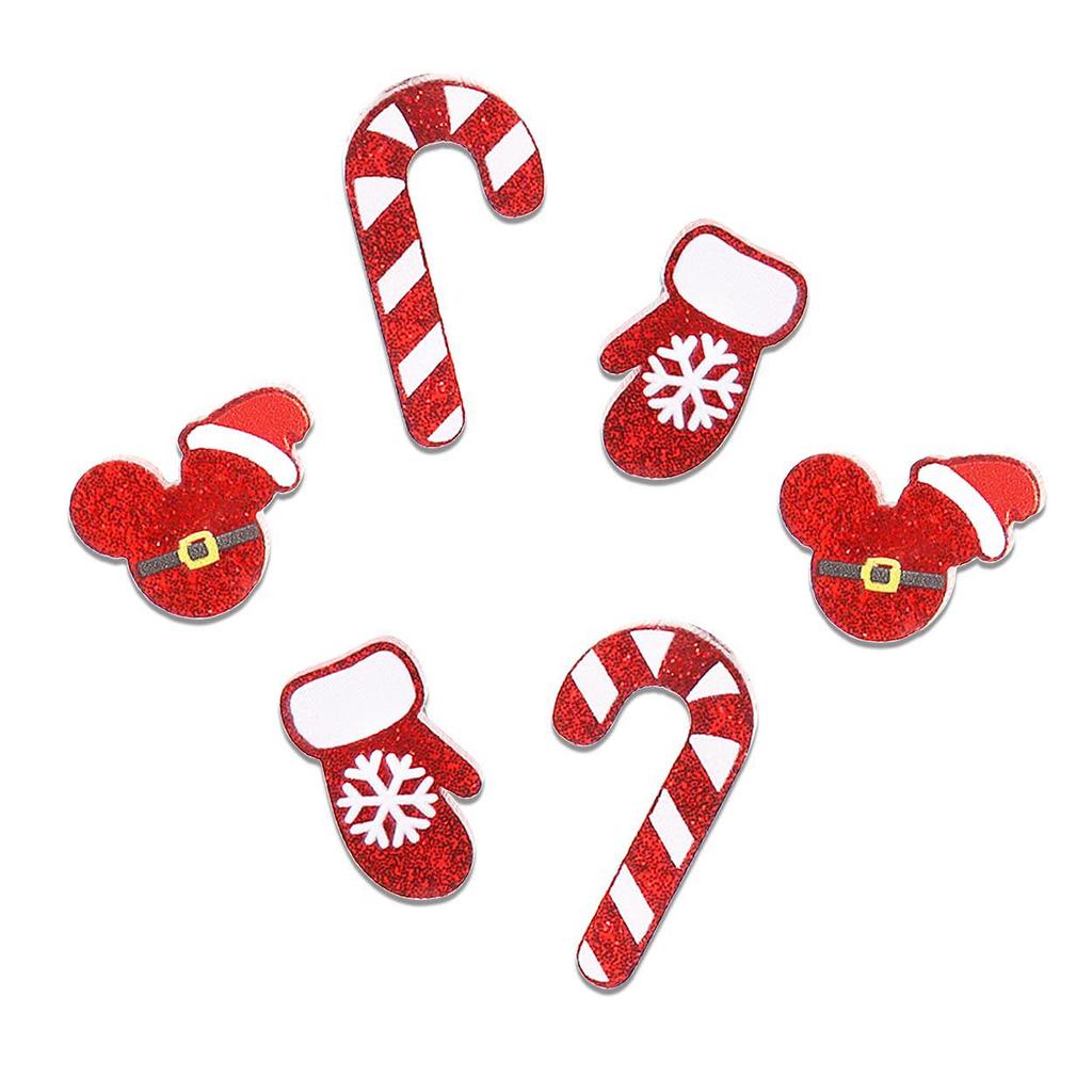 Cross-Border Acrylic Mickey Holiday Earrings: Christmas Hat Design, Simple & Versatile.