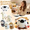 Plush Curly Sheep Stuffed Animal Soft Woolly Lamb Doll Decorative Figurine Kids Toy Gift Without Tags for Home and Office Display