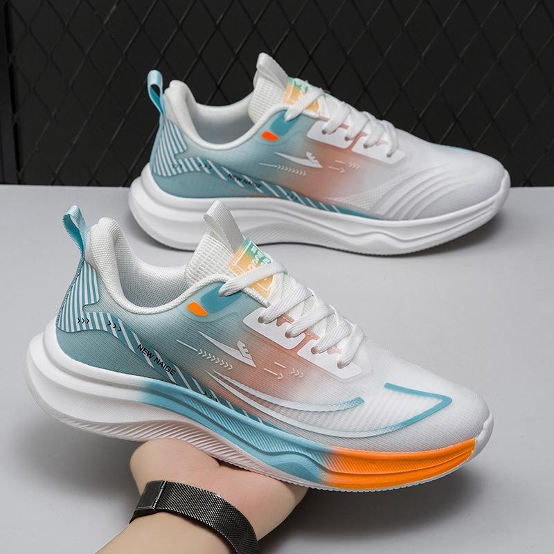 Shoes Men's mesh breathable trendy versatile sports shoes Young and young lightweight and comfortable running shoes Boys' fashion trendy shoes