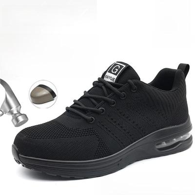 Men's Four Seasons Safety Work Shoes - Anti-Smash, Anti-Puncture, Anti-Slip, and Odor-Resistant, Ideal for Construction Sites.