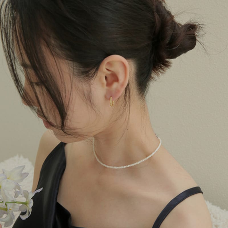 Modernlike 14k GF Silver 2mm Fine Freshwater Pearl Necklace