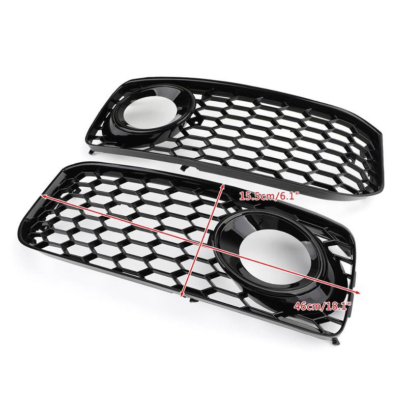 8T0807681B 8T0807682D Pair Fog Light Grill Honeycomb Grille With Trim for A5 S-Line S5 B8 RS5 Style 2008-2012 8T0-807-681-B 8T0-807-682-D