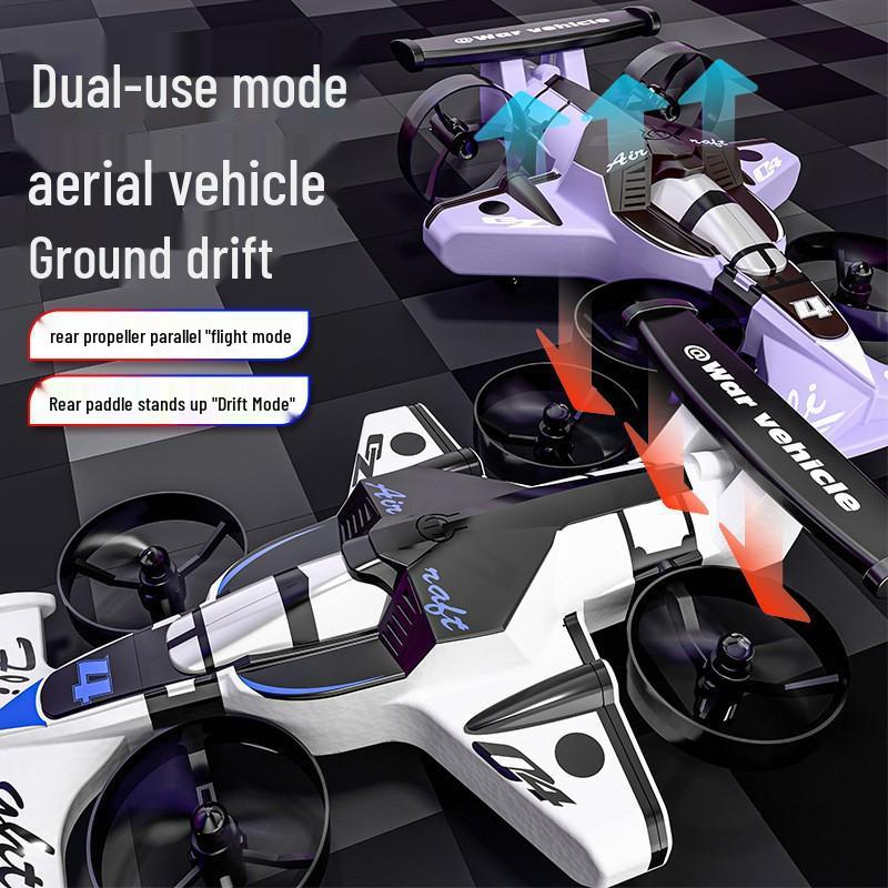 Dual-Use Remote Control Drift Car & Stunt Airplane Toy, Long Battery Life, Fixed-Height Drone Helicopter