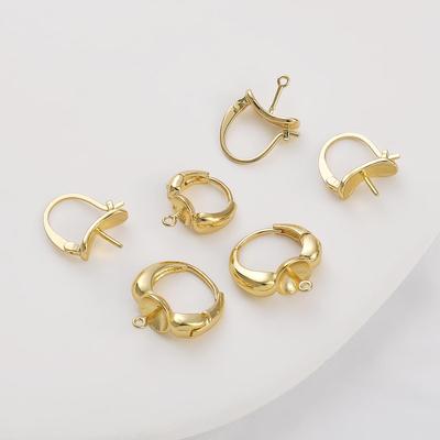1pair Brass Earring Clasp Earring Hook Findings for Fashion Women Girl Earring Making