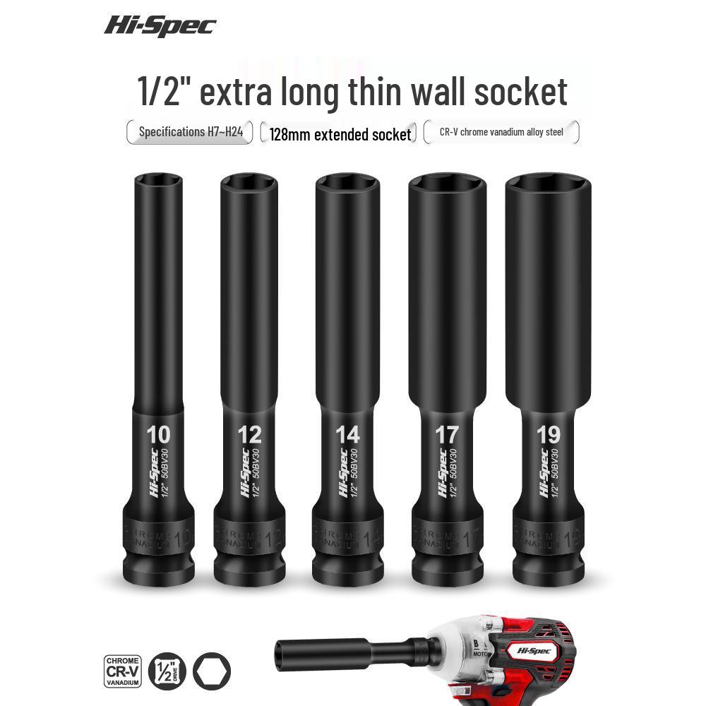 Electric Wrench Extended Thin-Walled Hex Socket Air Impact Tools for Motorcycle Repair