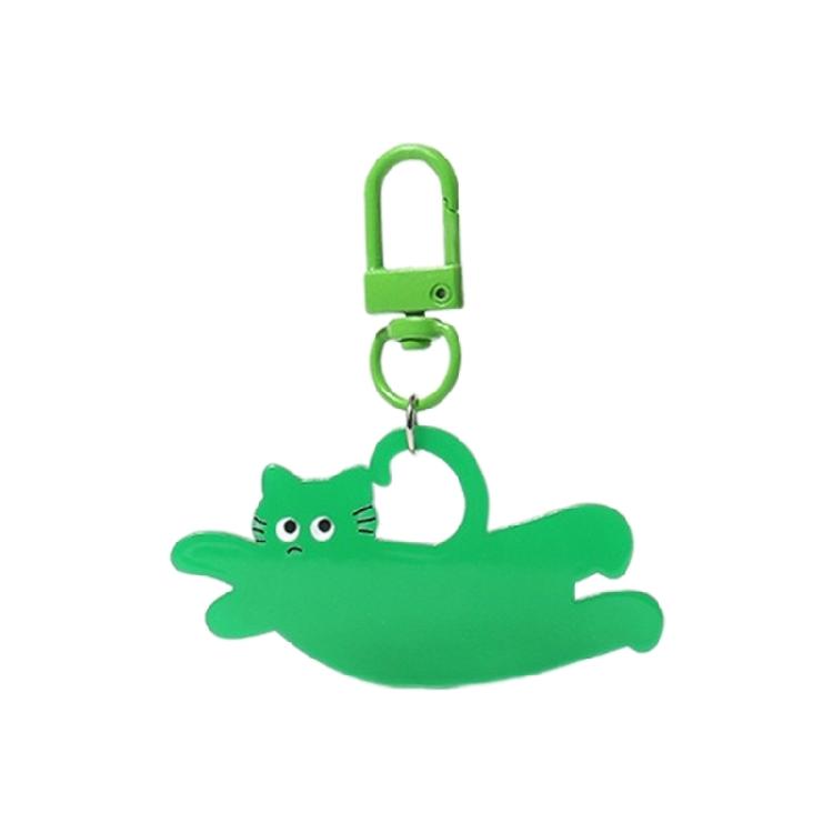 Cartoon Cat Pendant Lovely Animal Shaped Keychain Plastic Keyring Bag Ornament