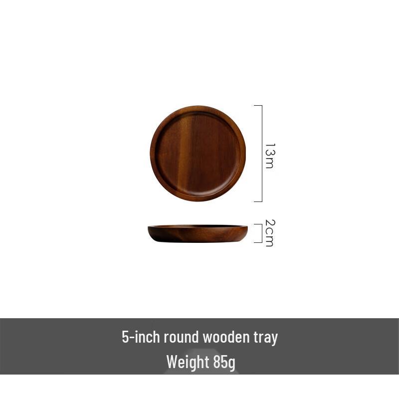 

Ins Style Round Wooden Serving Tray 5-inch