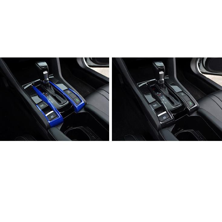 Gear Shift Both Side Strip Trim 2PCS For Honda Civic 10th 2016-2021 Bright Blue