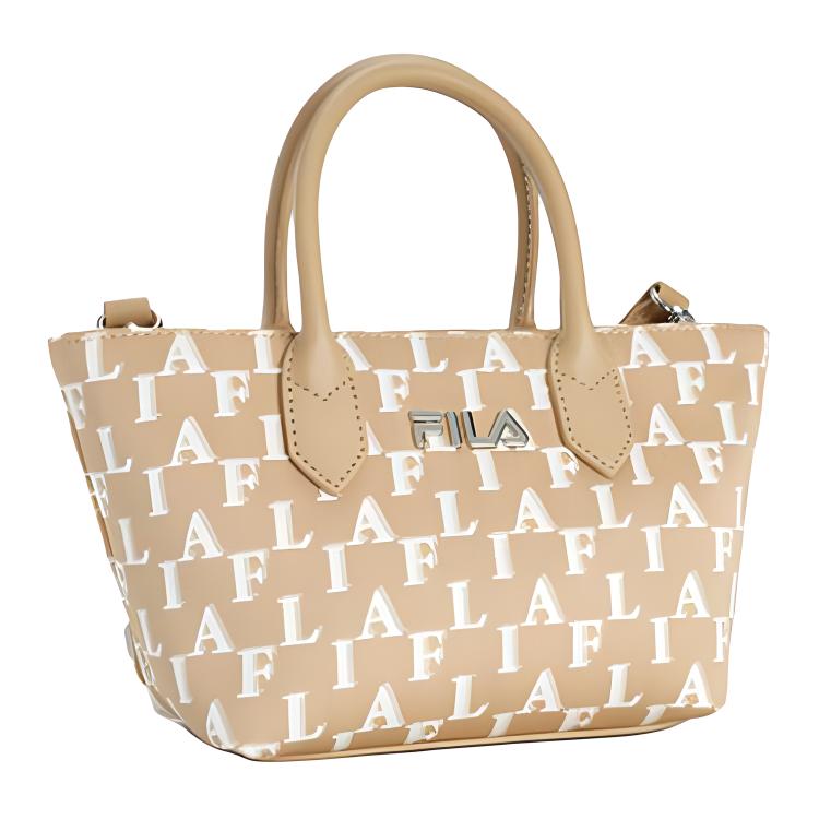 FILA Classic Business Fashion Fabric Tote Bag Women bags Bear-Brown F13W421165FLK