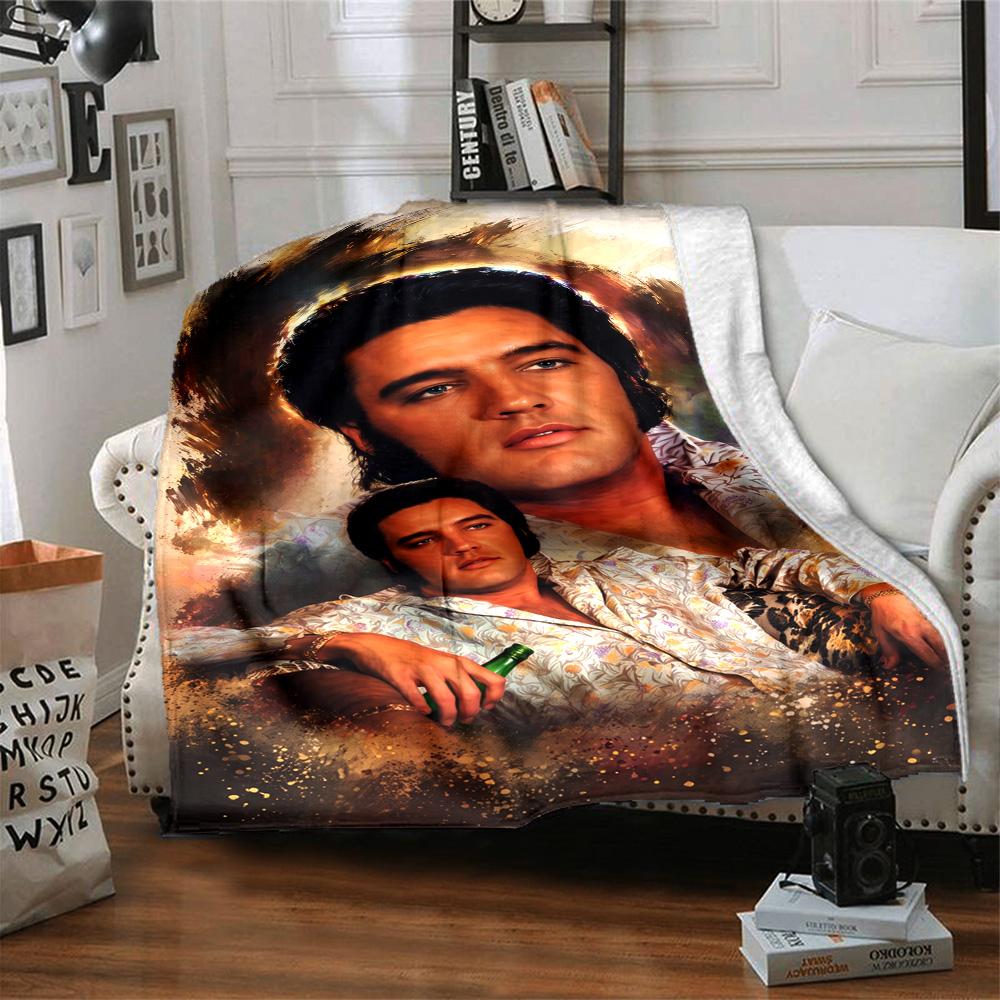 Elvis Presley Blanket Comfortable Suitable For Office Chair Sofa Four Seasons Universal Stylish Decor Gift For Travel Home Birthdays