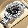 Luxus Herrenuhr Quarz Wasserdicht Leuchtend Datum Chronograph Edelstahl Herren Armbanduhr Militär Sport Herrenuhren