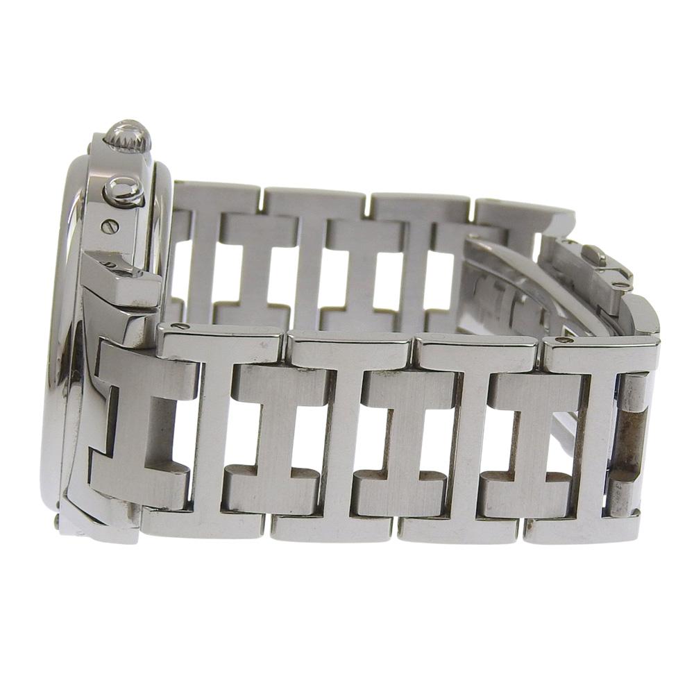 HERMES Clipper Watches CL1.910 Chronograph Silver blackDial Stainless Steel Quartz Chronograph mens Used