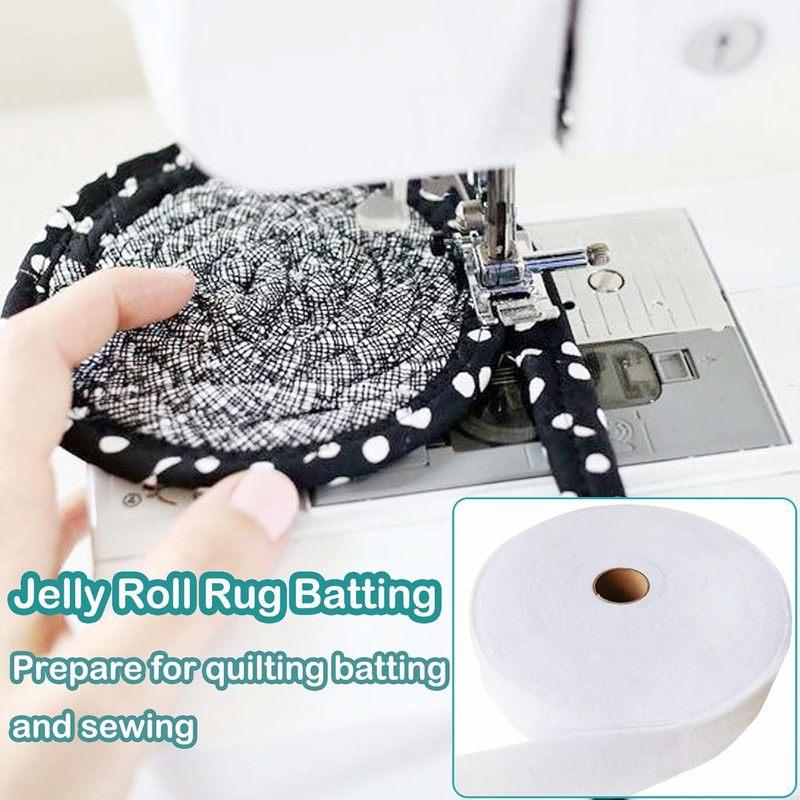 1 Roll Jelly Strip 2.25" Cotton  Blend Fleece Batting 35 Yards Jelly Roll Rugs Throw Rugs Braided Rug DIY Arts Crafts Sewing