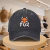 Unisexs Fox Pattern Baseball Cap  Adjustable Casual Hat for Spring Autumn Outings  Beach Vacations