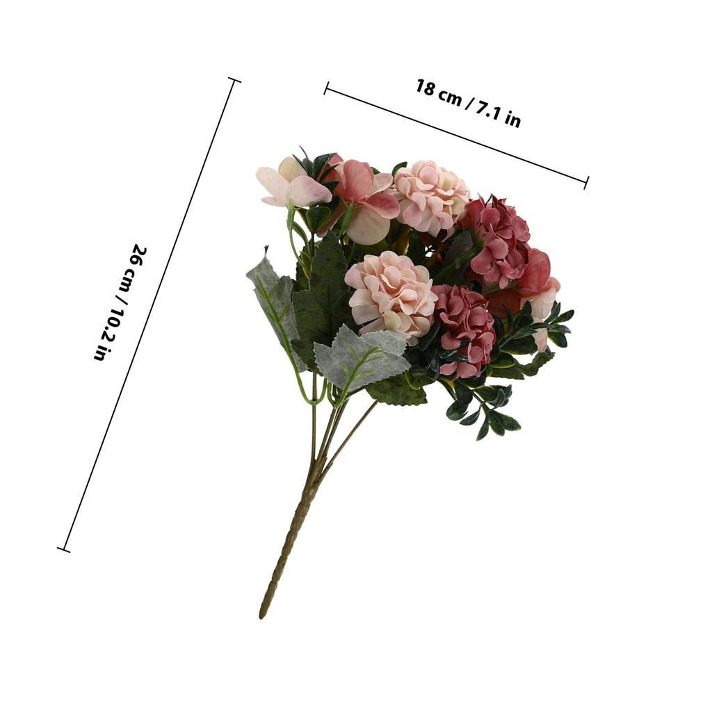2Pcs Realistic Artificial Hydrangea Flower Bouquet for Wedding Decor Home Decoration Living Room DIY Craft Project Faux Flower