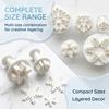 6pcs Plunger Design Snowflake Molds White Cookie Embossing Tools  Fondant Decorating