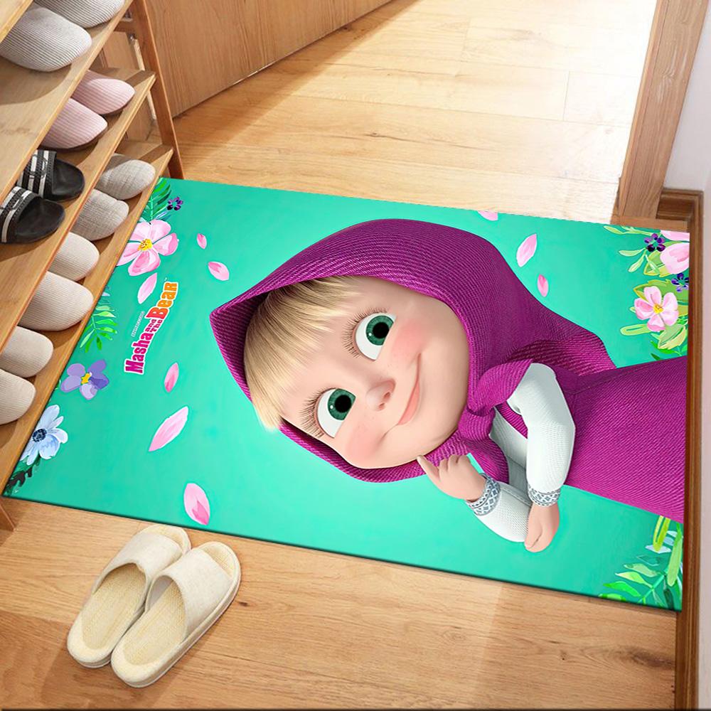 Masha Bear Area Rug Suitable for Bedrooms Game Room Study Room Decorate Room Anti-slip Rug Anime Office Decor Gift for Festivals