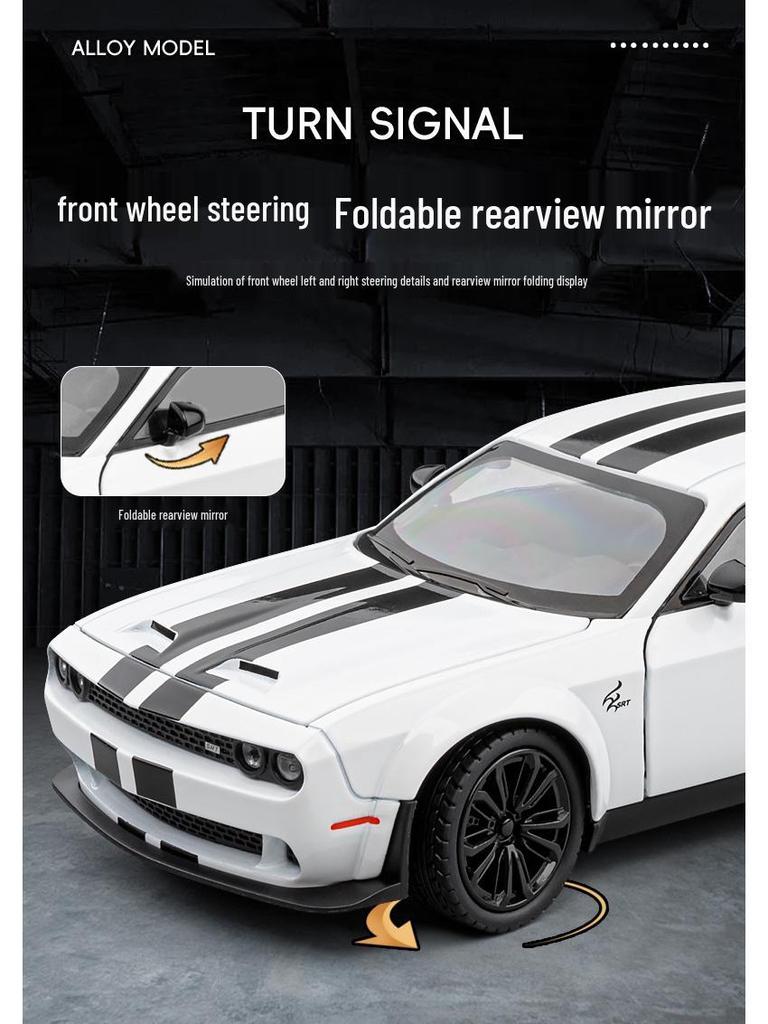 Jiaye VB24375 Alloy Hellcat SRT Sports Car Model - Toy Car Figurine for Children