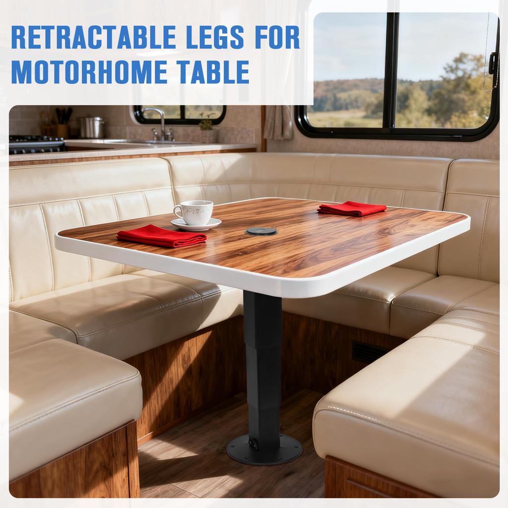 Heavy Duty Camper Table Pedestal Leg with Gas Lift RV Table Pedestal Stand Aluminum Alloy Lift Up Table Base for RV Boat Caravan