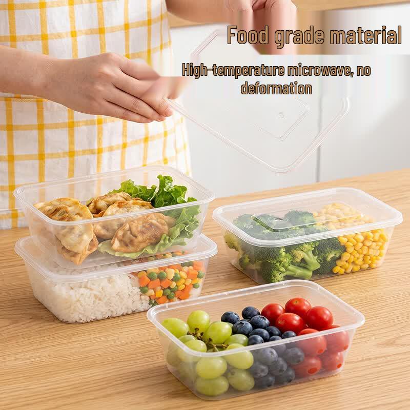 Disposable Rectangular Food Containers with Lids
