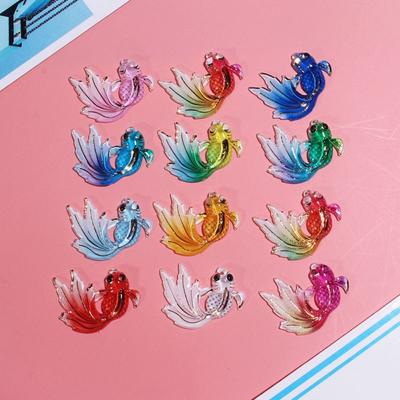 8Pcs/set Handmade Goldfish Miniatures Mini Goldfish Micro-landscape 12-color   Fish Tank Decor