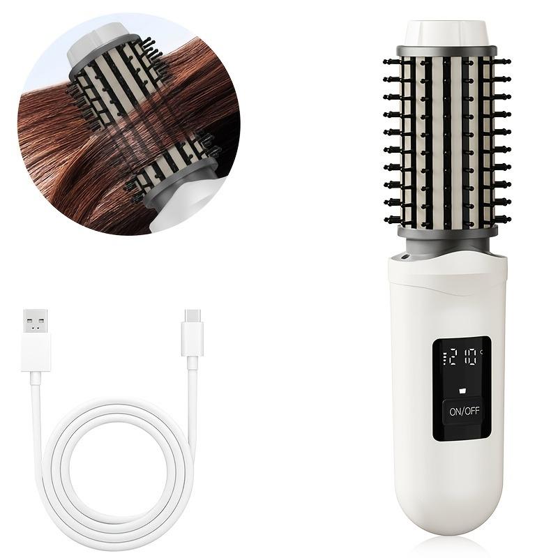 

Беспроводная щетка-плойка с 3 режимами нагрева. Перезаряжаемая щетка для завивки волос. Подходит как для мужчин, так и для женщин. белый