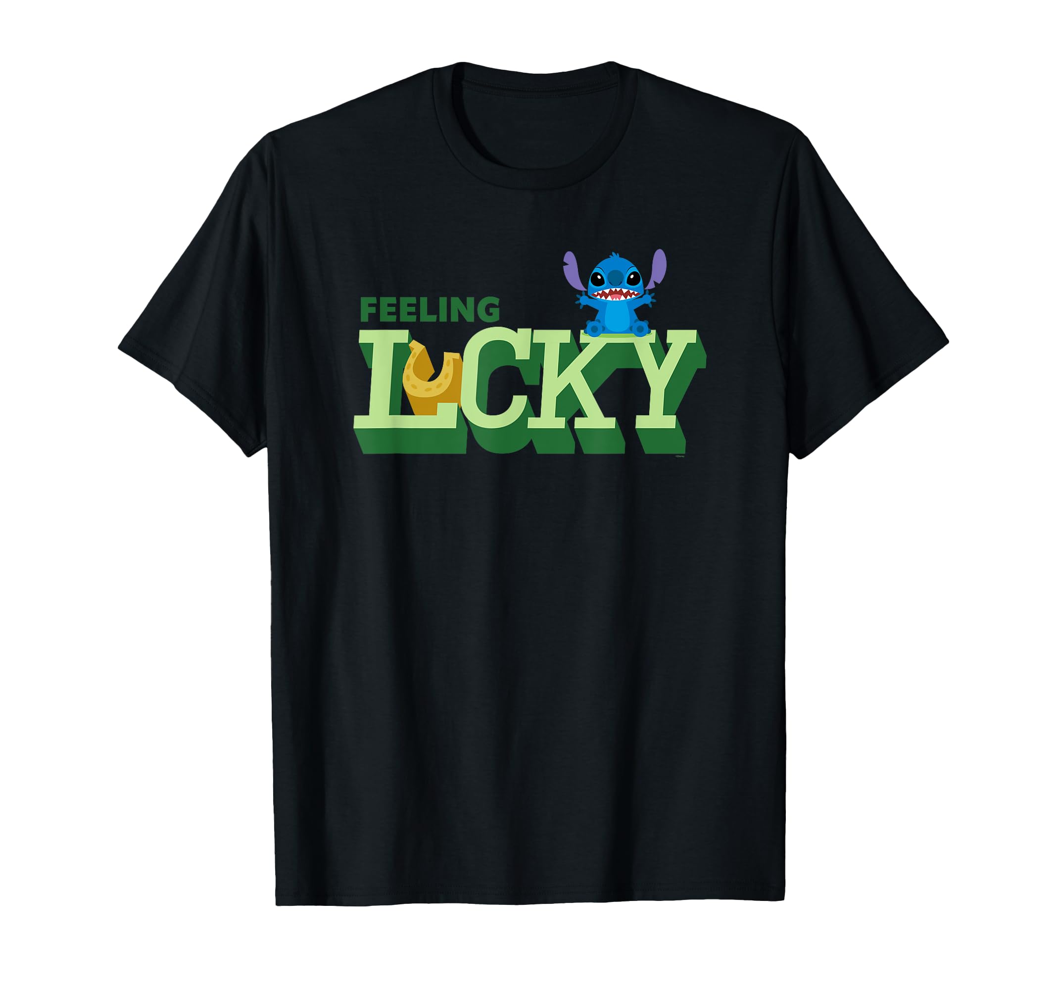 

Disney Lilo Stitch Feeling Lucky Day & St. Patrick s T-Shirt чёрный