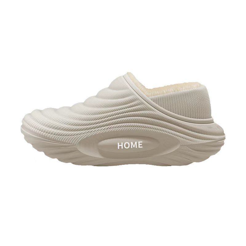 Winter waterproof and cold-resistant cotton slippers 2025 new indoor home non-slip velvet warm couple bag and cotton shoes