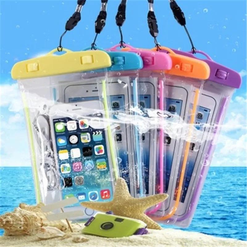 Up To 7.3" Multicolor Universal Waterproof Phone Pouch Phone Waterproof Case Dry Bag IP68 Outdoor Sports for Apple IPhone Samsung and More