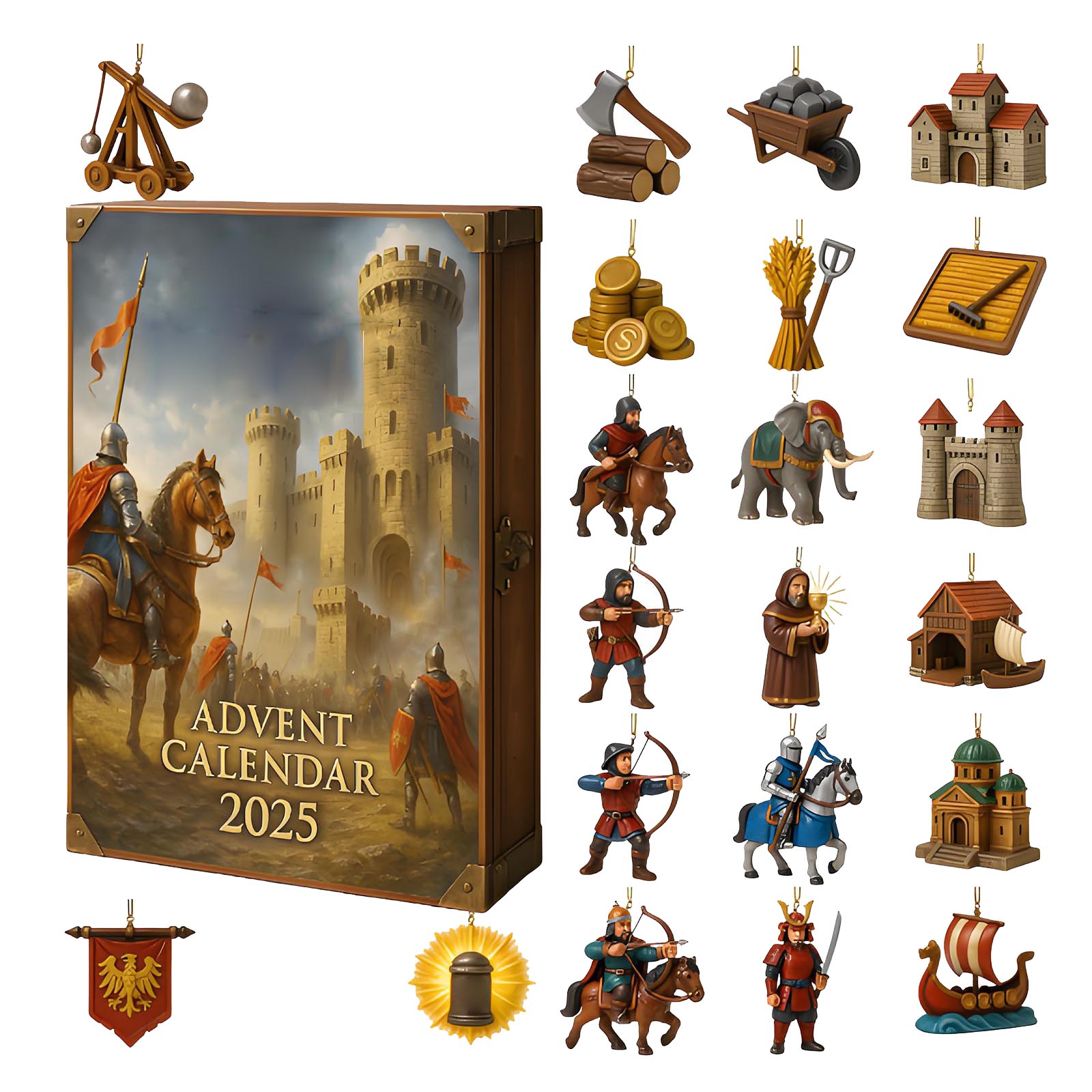 

Календарь обратного отсчета включает 24 подарка, календарь обратного отсчета и подарок-сюрприз One Size