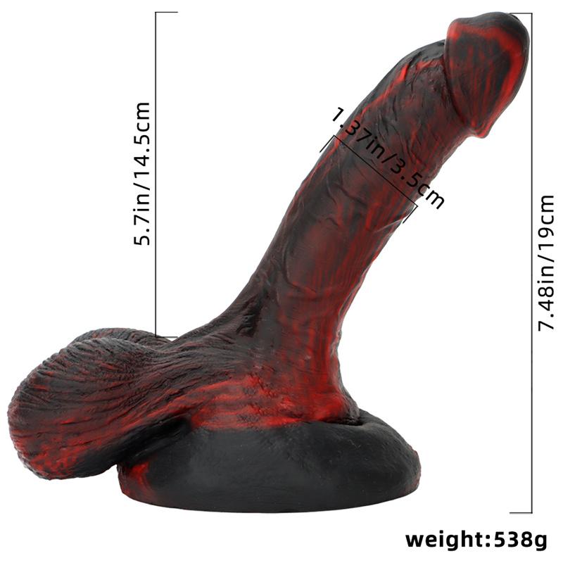 Female Masturbation Device Mixed Color Simulation Big Sucker Dildo Fake Penis Backyard Anal Plug Expansion Anus