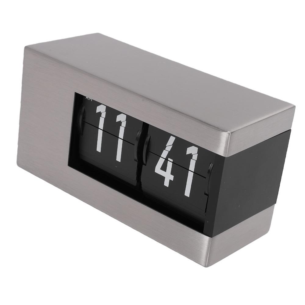 AM PM Indicator Automatic Page Turning Clock 12 Hour Format LED Flip Clock Office Desk